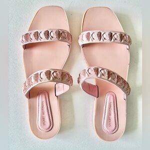 STUART WEITZMAN Rosita Dual Straps Jelly Slide Womens Sandals SZ 10 M